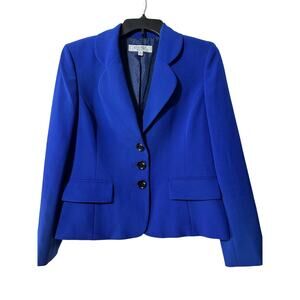 Kasper Women’s Sz 8P Blue Blazer long sleeve